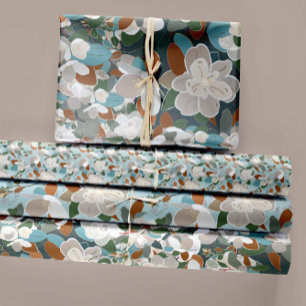 Floral Magnolias Decoupage Geschenkpapier Set