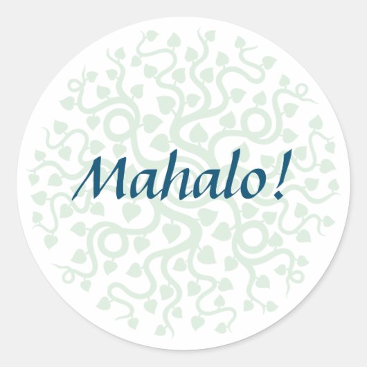 Floral Mahalo Kleine Round Stickers (Vorderseite)