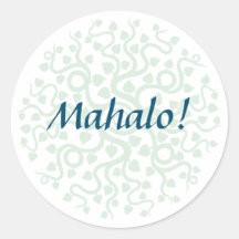 Floral Mahalo Kleine Round Stickers