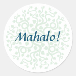 Floral Mahalo Kleine Round Stickers