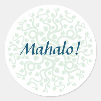 Floral Mahalo Kleine Round Stickers