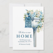 Floral Mailbox Neue Zuhause Wir verschoben Einladung (Vorderseite)