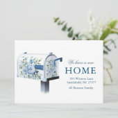 Floral Mailbox Neue Zuhause Wir verschoben Einladung (Stehend Vorderseite)