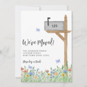 Floral Mailbox Wir haben uns bewegt Ankündigung (Vorderseite)