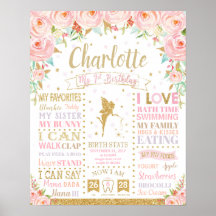 Floral Mairy 1. Geburtstag Meilenstein Geburtsstun