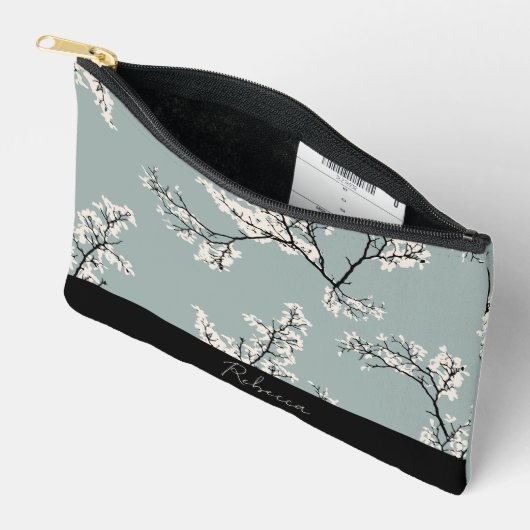 Floral Makeup Accessory Bag Zubehörtasche (Offen)