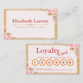 Floral Makeup Artist Schönheitssalon Loyala Karte (Vorne/Hinten)