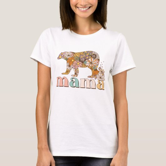 Floral Mama Bear T-Shirt (Vorderseite)