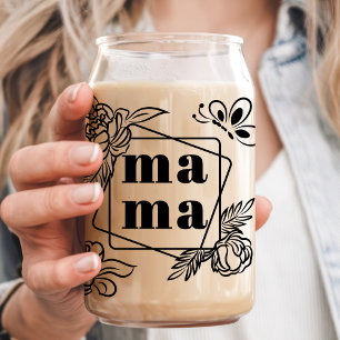 Floral Mama Custom 3 Kids Name Dosenglas