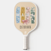 Floral “MAMA” Custom Name Pickleball Schläger (Rückseite)