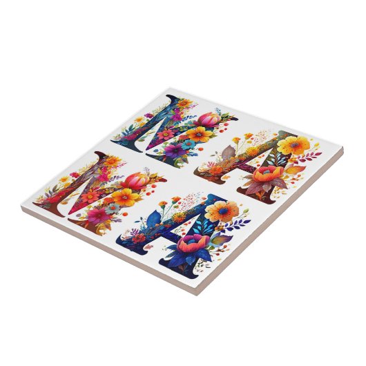 Floral MAMA Fliese (Seite)