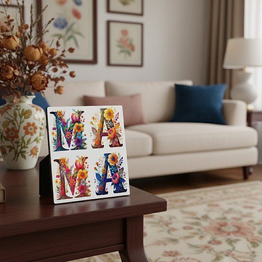 Floral MAMA Fotoplatte