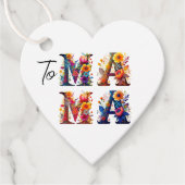 Floral MAMA Geschenkanhänger (Vorderseite)