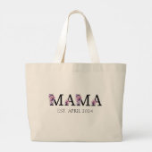Floral Mama-Junge Mutter Jumbo Stoffbeutel (Rückseite)