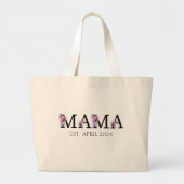 Floral Mama-Junge Mutter Jumbo Stoffbeutel (Vorne)