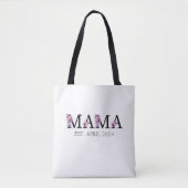 Floral Mama Junge Mutter Text Tote Bag Tasche (Vorderseite)