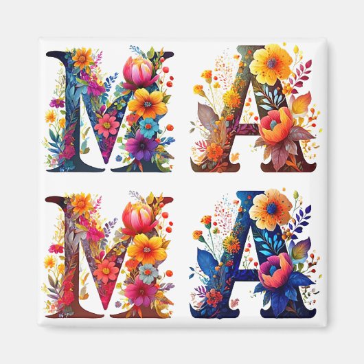 Floral MAMA Magnet (Vorne)