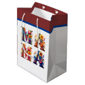 Floral MAMA Mittlere Geschenktüte (Rückseite Schrägansicht)