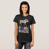 Floral Mama Moose Animal Lover Design T-Shirt (Vorne ganz)