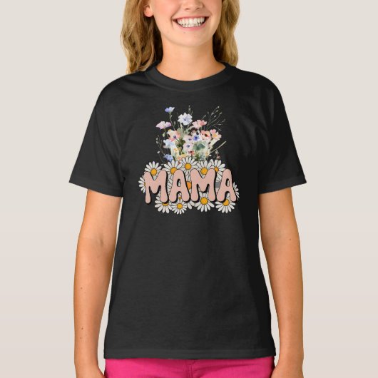 Floral Mama, Mother's Day Gift T-Shirt (Vorderseite)