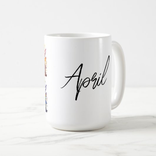 Floral MAMA personalisiert Kaffeetasse (VorderseiteRechts)