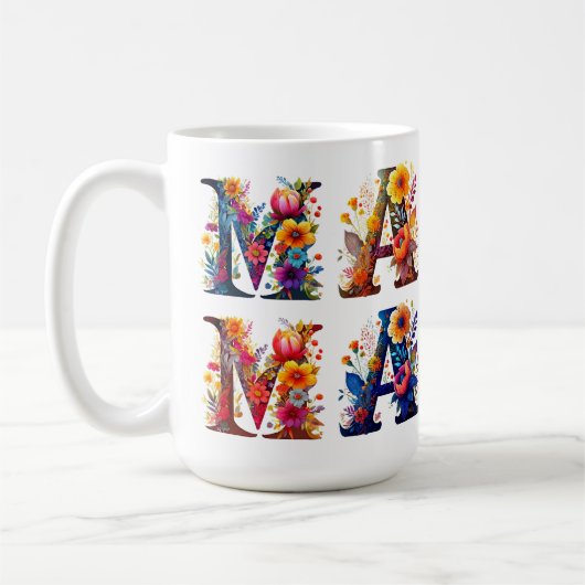 Floral MAMA personalisiert Kaffeetasse (Links)