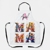 Floral MAMA personalisiert Schürze (Vorderseite)