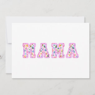Floral Mama Retro Mama Boho Mutter Einladung