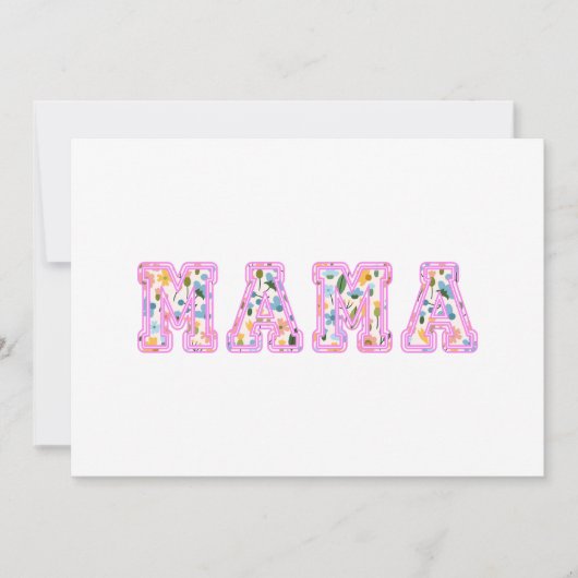 Floral Mama Retro Mama Boho Mutter Einladung (Vorderseite)