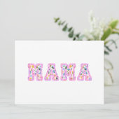 Floral Mama Retro Mama Boho Mutter Einladung (Stehend Vorderseite)