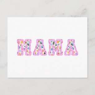 Floral Mama Retro Mama Boho Mutter Feiertagspostkarte
