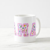 Floral Mama Retro Mama Boho Mutter Kaffeetasse (VorderseiteRechts)
