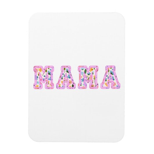 Floral Mama Retro Mama Boho Mutter Magnet (Vertikal)