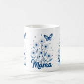 Floral Mama Script mit Blue Butterfly Kaffeetasse (Mittel)