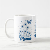 Floral Mama Script mit Blue Butterfly Kaffeetasse (Links)