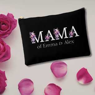 Floral Mama Text personalisiert Kids Names Zubehörtasche