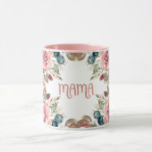 Floral Mama Typography Design Tasse (Zentrum)