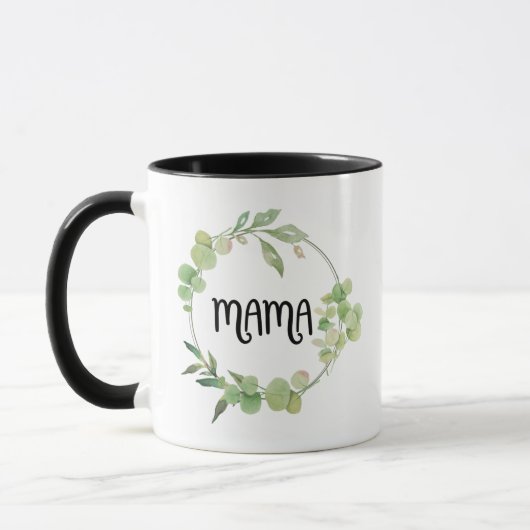 Floral Mama Typography Design Tasse (Links)