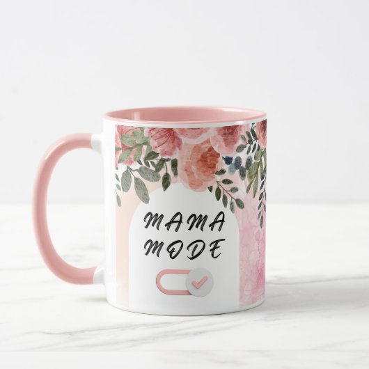 Floral Mama Typography Design Tasse (Links)
