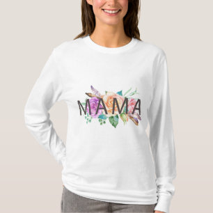 Floral Mama Watercolor Shirt Long Sleeve
