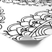 Floral Mandala Adult Coloring Poster (Ecke)