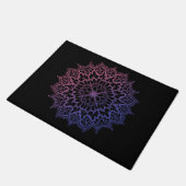 Floral Mandala Blume Yoga Fußmatte (Schrägansicht)