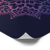 Floral Mandala Blume Yoga Poster (Ecke)