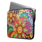 Floral Mandala Collage Psychedelic Muster Laptopschutzhülle (Vorderseite Links)
