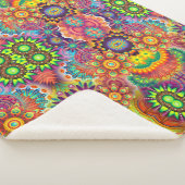 Floral Mandala Collage Psychedelic Sherpadecke (3/4)
