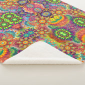 Floral Mandala Collage Psychedelic Sherpadecke (3/4)
