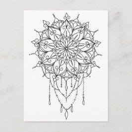 Floral Mandala Farbe Ihre eigene Postkarte