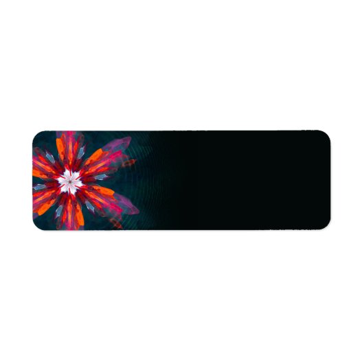 Floral Mandala Flowers Orange Red Blue Abstract (Vorne)