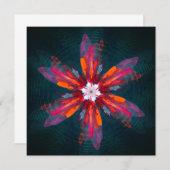 Floral Mandala Flowers Orange Red Blue Abstract (Vorne/Hinten)