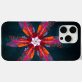 Floral Mandala Flowers Orange Red Blue Abstract Case-Mate iPhone Hülle (Rückseite (Horizontal))